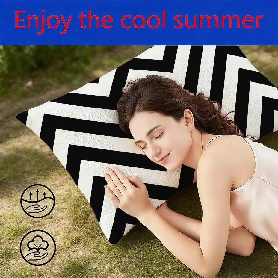Housse coussin 60x80 imperméable effet lin chic noir extérieur - 4