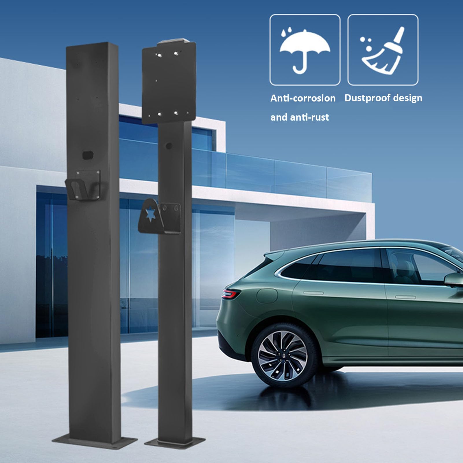 Zewnętrzny stojak na ładowarkę EV, stacja ładująca do pojazdów elektrycznych na każdą pogodę, trwały uchwyt podłogowy do nowych pojazdów energetycznych