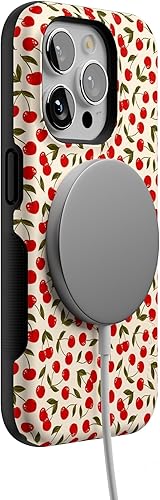 Vista 945 de Casely Funda para iPhone 15 Pro Jardín Secreto Flores mixtas Funda atrevida Compatible con MagSafe y botón de acción Jardín Secreto Floral