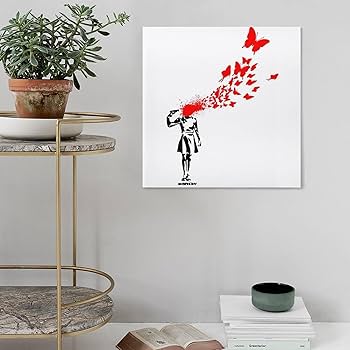 Amazon.co.jp: Banksyバンクシー 《拳銃少女》ポスター クール