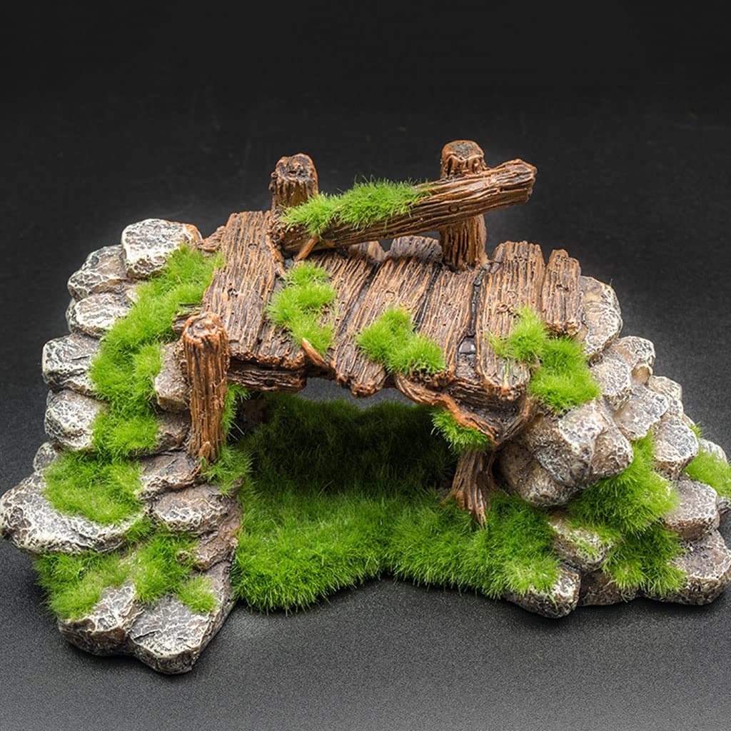 FMURY Pont de rocaille pour aquariums - Décoration d'aquarium - Accessoires pour aquarium