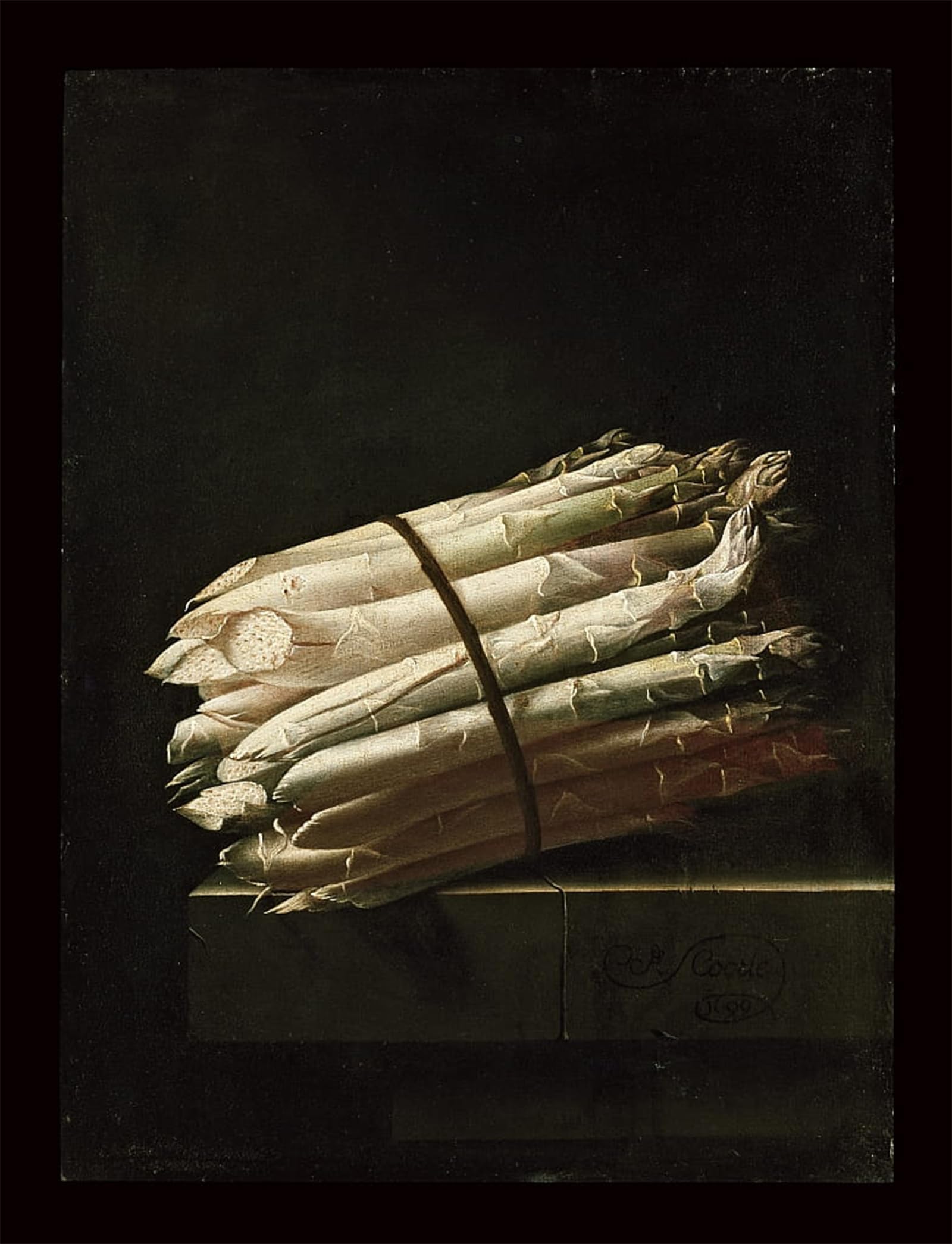 POSTERIIk Vintage Art Print Images Pictures Print Still Life of Asparagus by Adriaen Coorte Modern Colour Posters for Office Home Decor 60x90cm