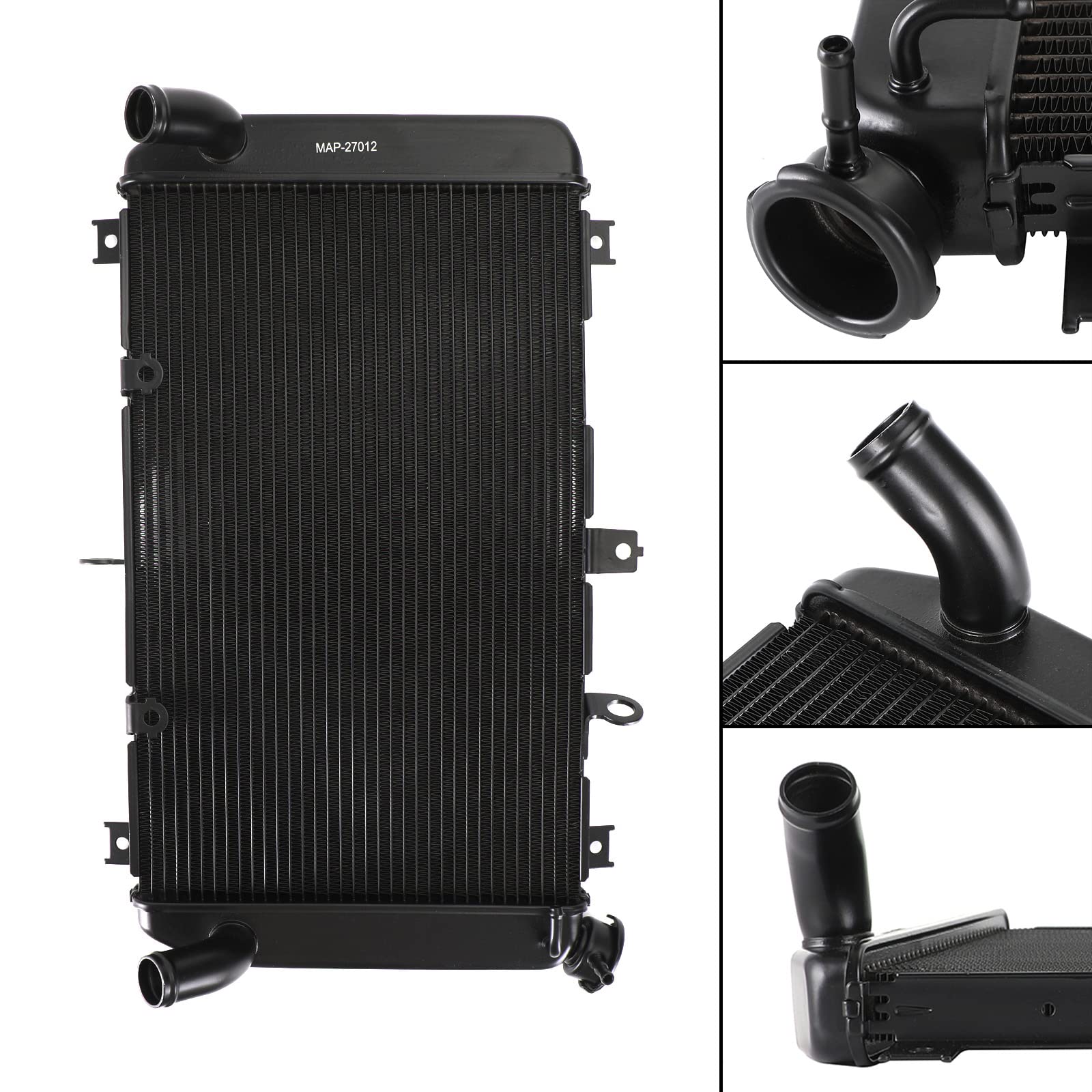 Radiateur de Refroidissement en Alupour Minium pour Kawasaki Z900 2017-2023, Haute Transmissibilité Thermique, Cooler Radiator, Installation sans Modification, 1 Pièce