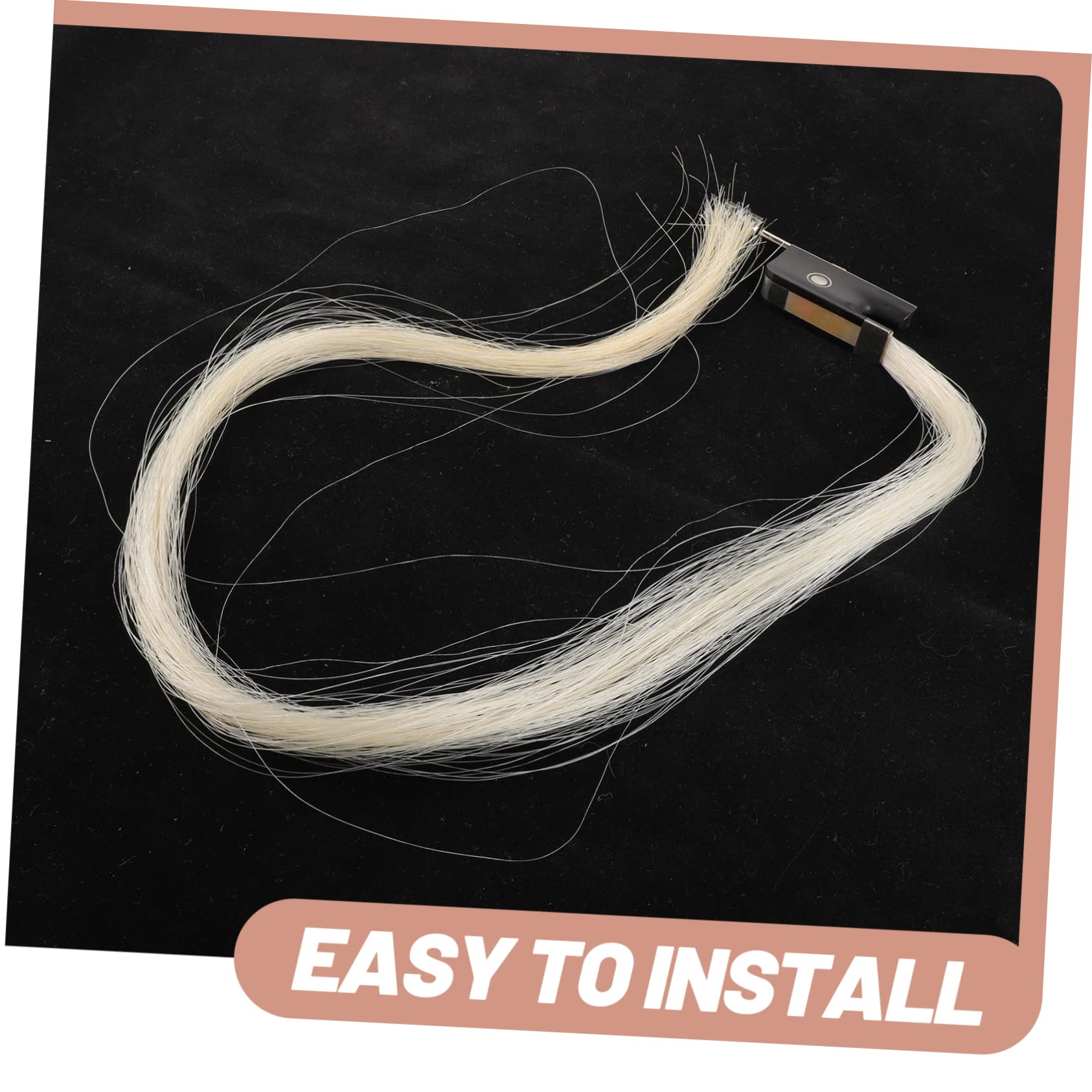 Mikinona Coda Pelo Cavallo per Violino Accessorio Professionale per Facile da Utilizzare e Pronto All Uso Ottima Duttilezza per Musicisti e Insegnanti Violino