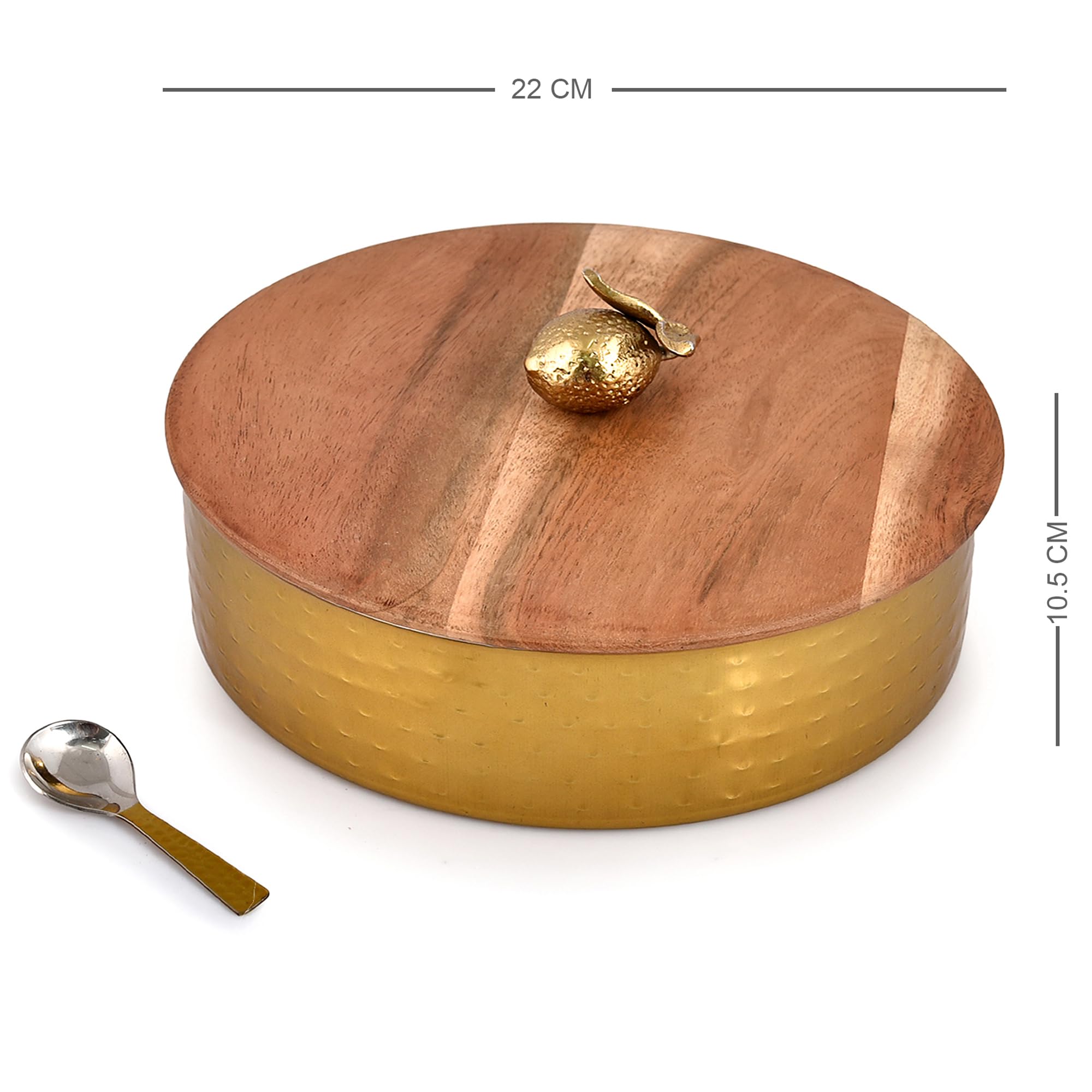 Elan Spice Box - Antique Gold Masala Dabba -3