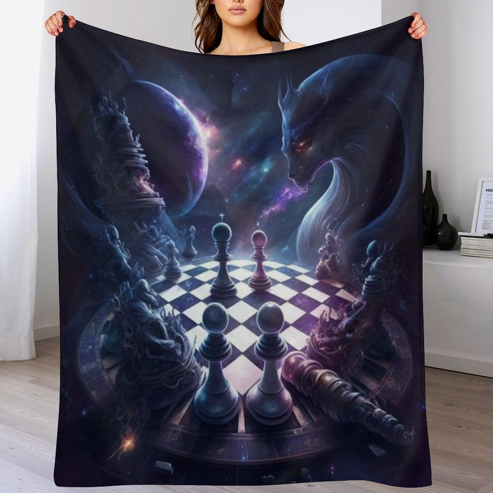 Couverture échiquier le cadeau idéal en flannel pour toute la famille