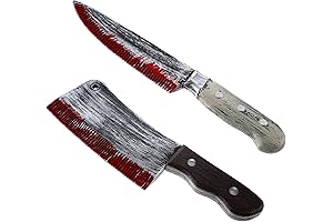 2 Pieces Plastic Bloody Weapon Halloween Bloody Toy Weapon for Halloween Costume Accessory (Style 3)