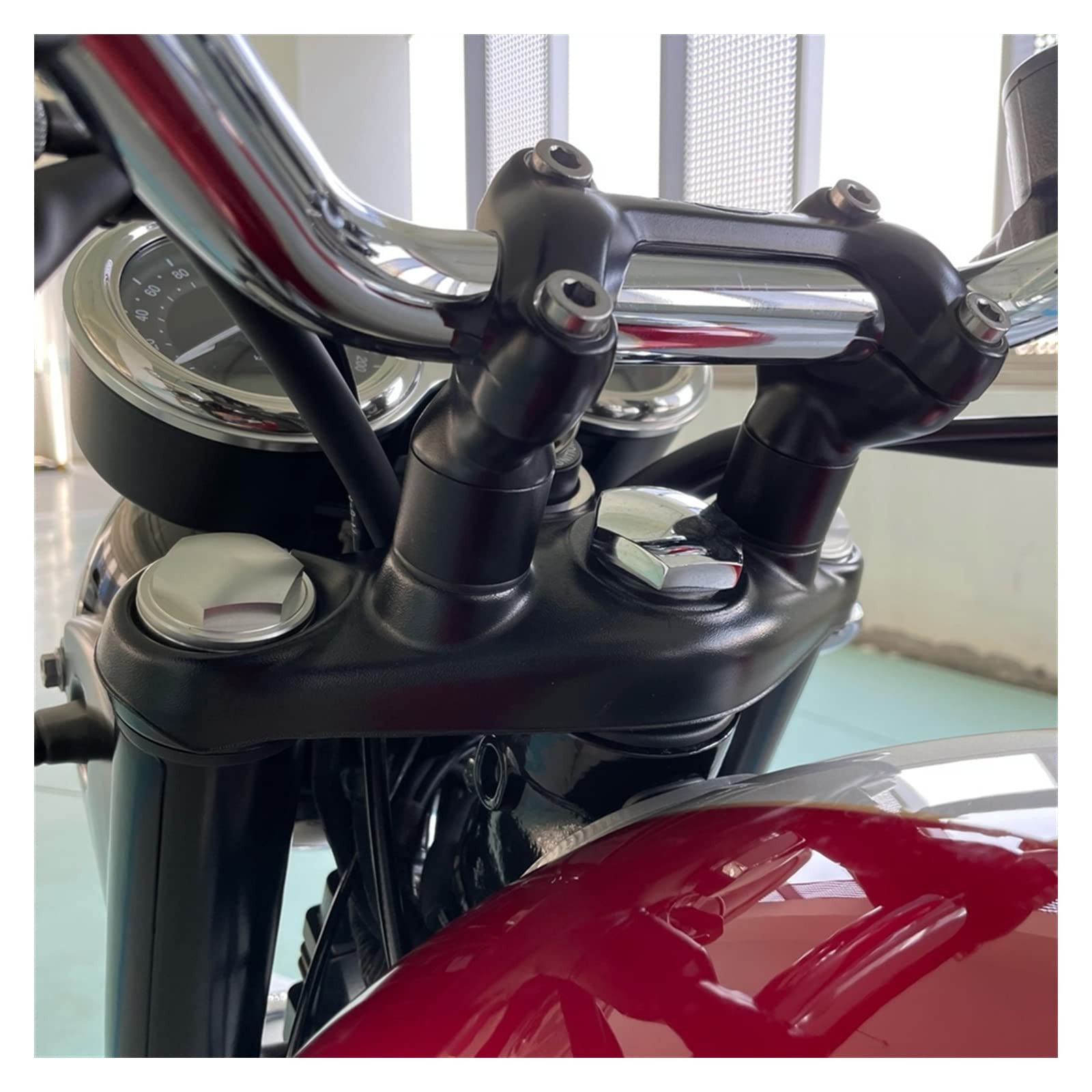 riser manubrio Per Triumph Per Bonneville T100 T120 Per Bobber Nero Per Scrambler 1200XC Per Street Twin Manubrio Riser Mount rialzo manubrio moto