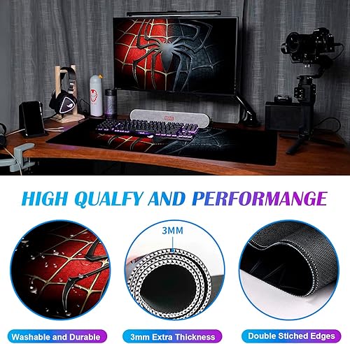 Miniatura 5 de Alfombrilla de mouse grande para juegos de anime, alfombrilla de mouse para teclado, almohadilla de escritorio y accesorios de decoración de oficina