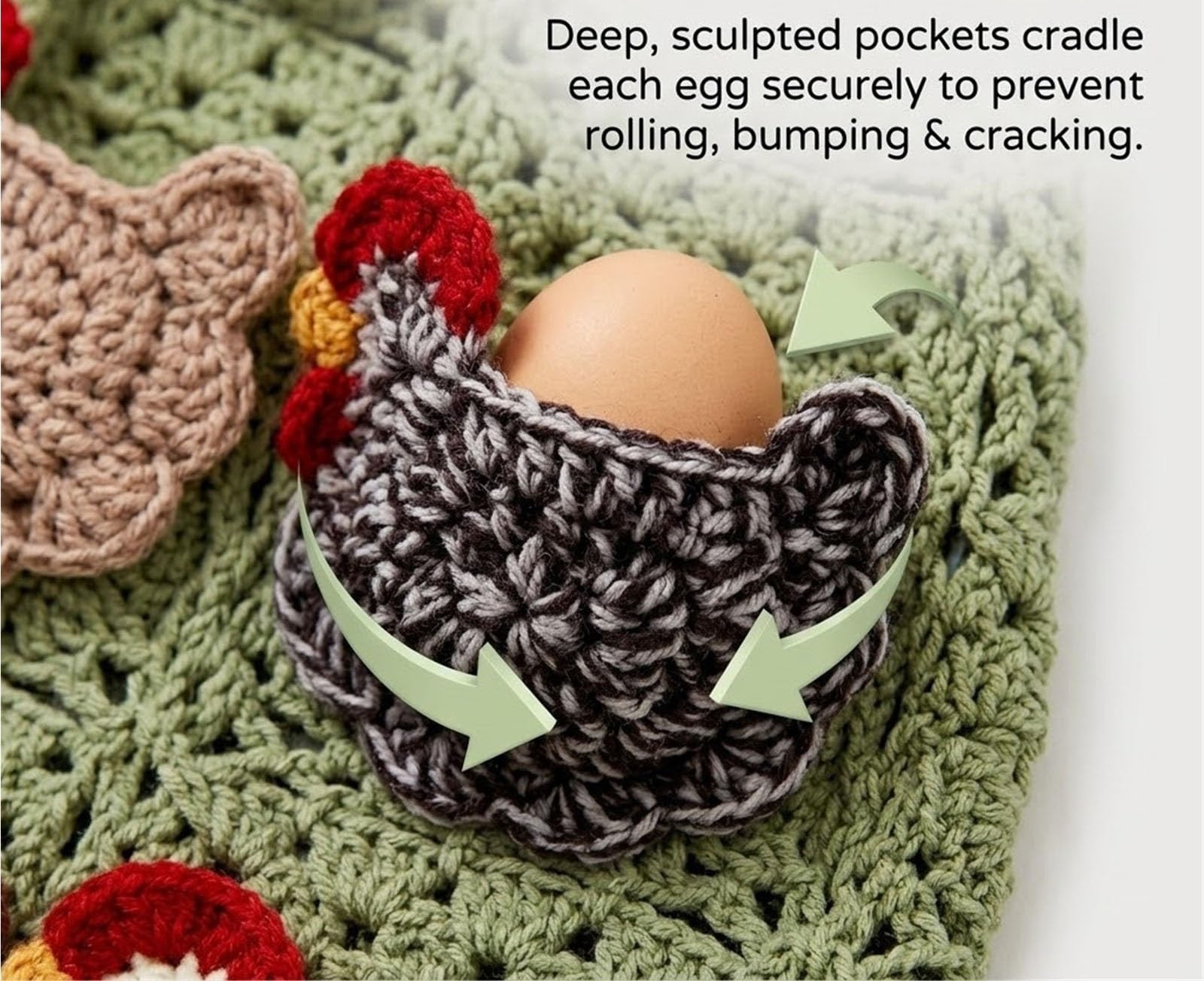 Tablier De Collecte D'œufs Au Crochet Fait À La Main, Tablier De Collecte