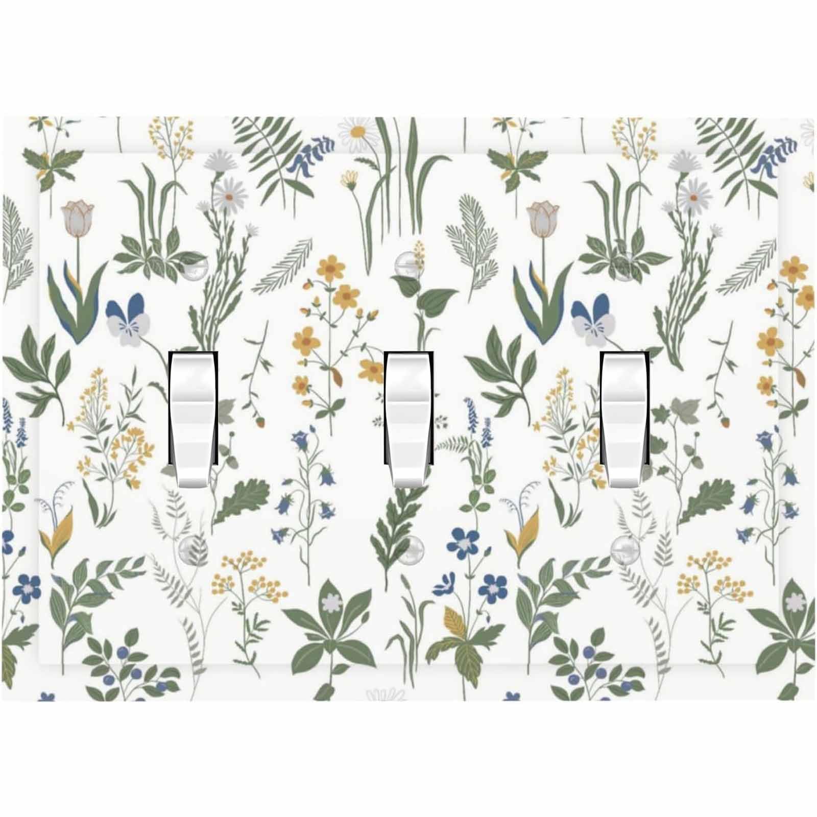 Floral Green Outlet Covers - Decorative Switch Plates -23