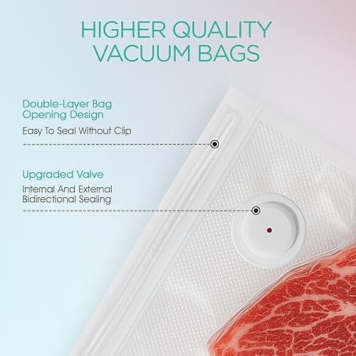 Miniatura 6 de VOYOR Sellador al vacío de mano para conservación y almacenamiento de alimentos, sellador al vacío portátil para alimentos con 5 bolsas de vacío