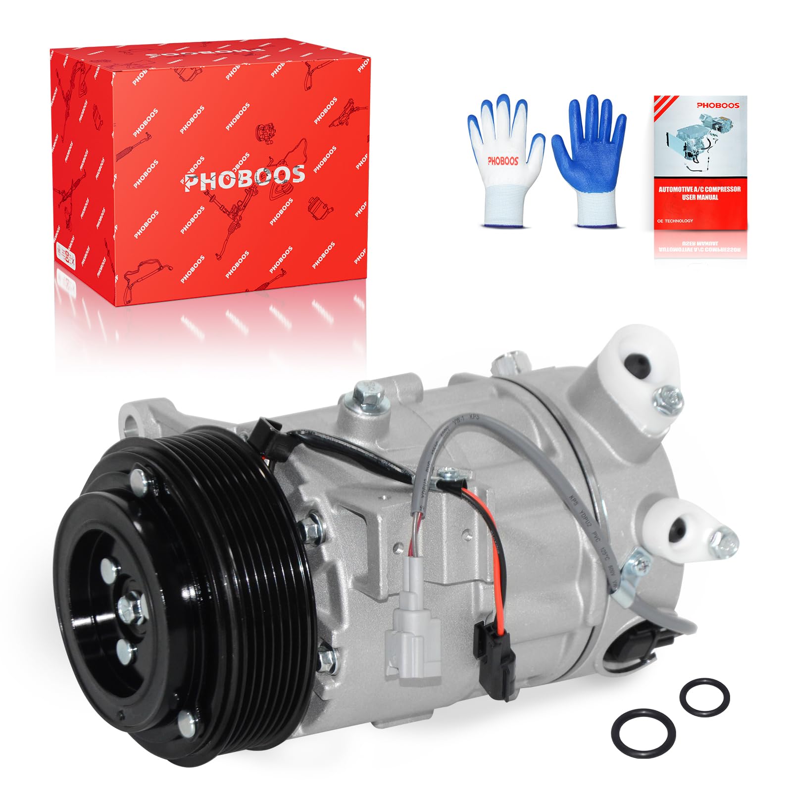 PHOBOOS A/C Compressor with Clutch Compatible with Nissan