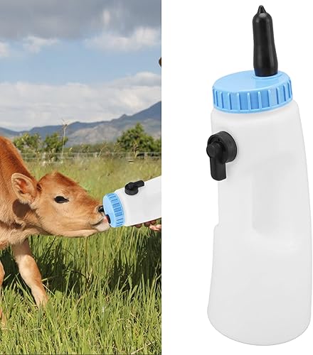 Miniatura 5 de Biberón de granja, biberón vertical de 2.5 litros con asa, botella de lactancia de terneros de sellado fuerte para corderos, terneros y otros