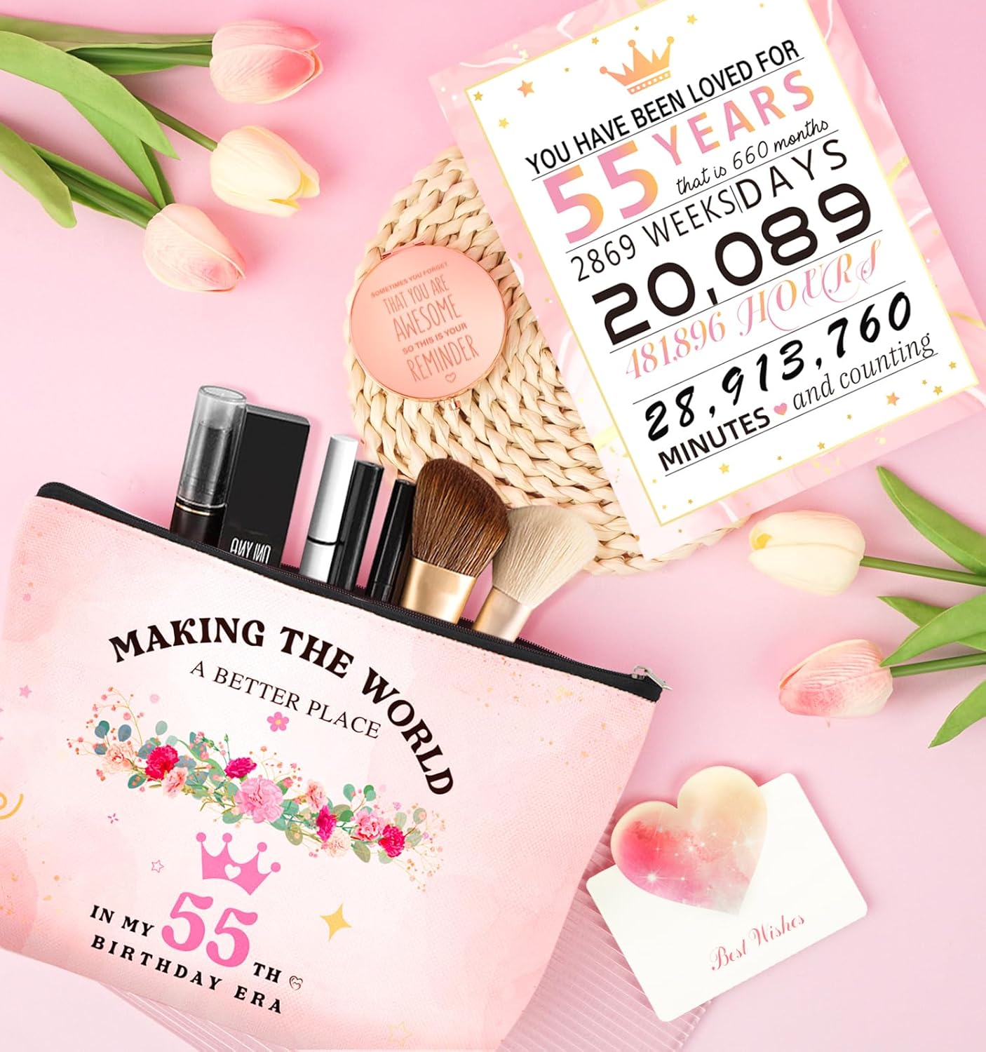 55th Birthday Gifts For Women, Happy 55th Birthday Gifts For Her Mom Sister Wife Best Friend Turning 55, Unique Gift For 55 Year Old Woman Birthday, Funny Birthday Decorations Gift Ideas - Image 3