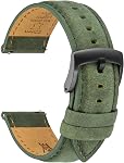 Leather Watch Bands Quick Release, Vintage Elegant Top Grain Leather Watch Band Straps Replacement for Men and Women, Watch and Smartwatch, Choice of Width - 18mm 19mm 20mm 21mm 22mm