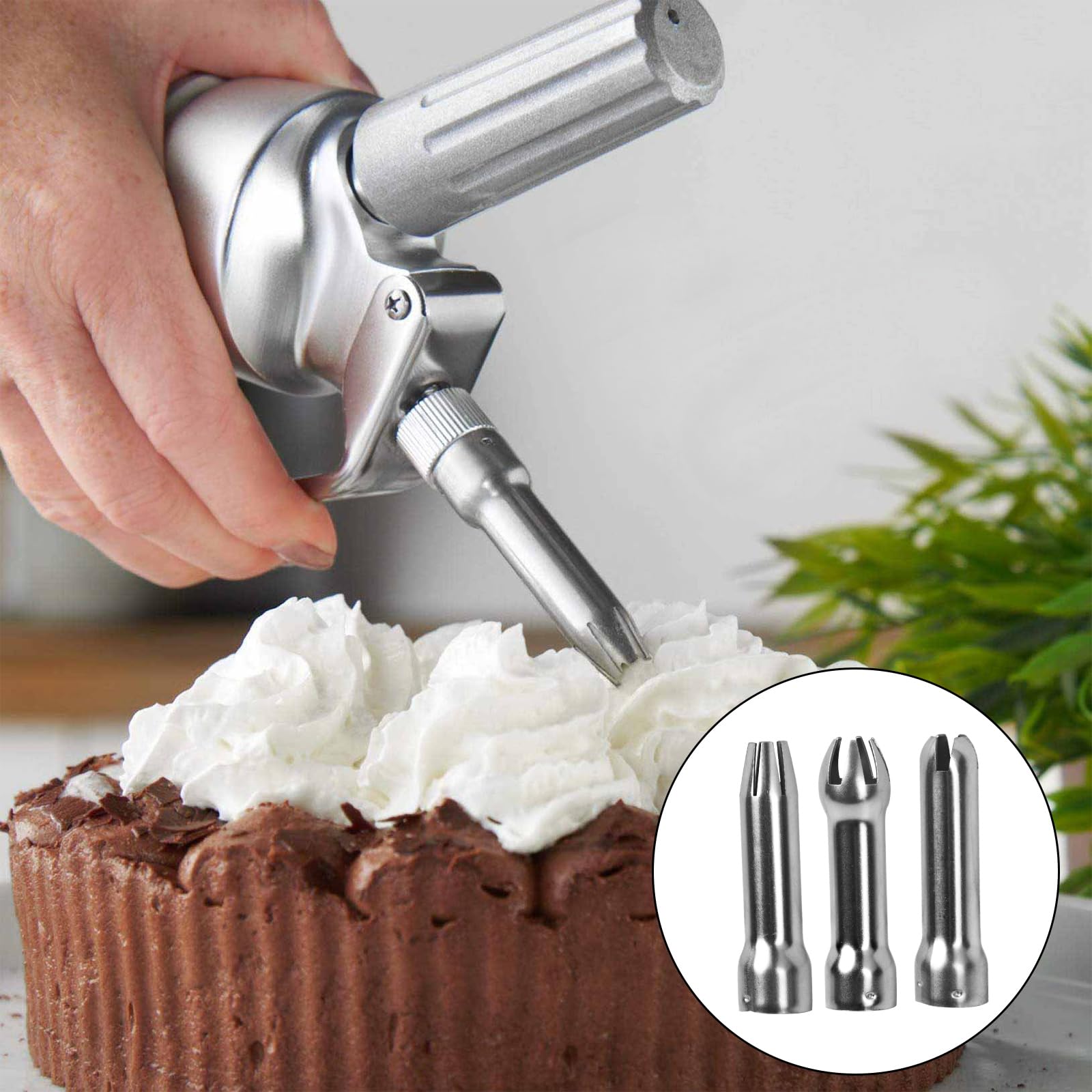 Lot De 5 Buses De Glaçage En Acier Inoxydable + Brosse De Nettoyage - Pour Cupcakes, Gâteaux, Décoration Pâtisserie