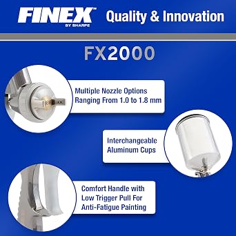 Graco-Sharpe 288883 Finex FX2000 Conventional Spray Gun, 1.0 mm