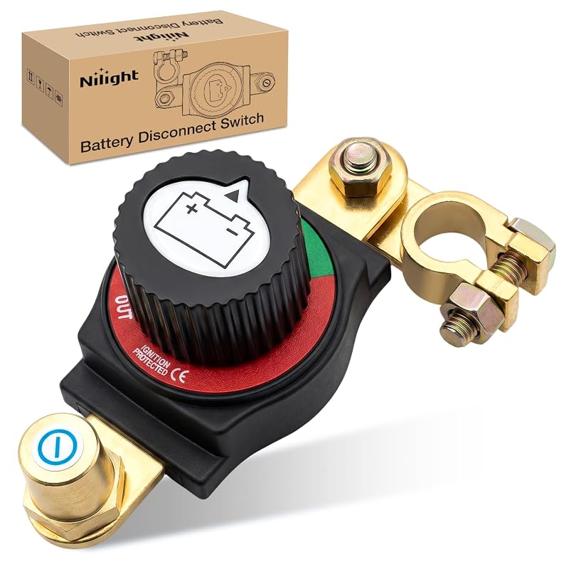 Chave Seccionadora de Bateria Nilight 12–48 V DC 275 A para Terminal Superior – 1 unidade