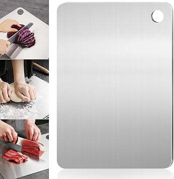 Titanium Cutting Board,YOWOMTA Cutting Boards Mat for Kitchen,Metal Cutting Board for Meat Fruit and Vegetable