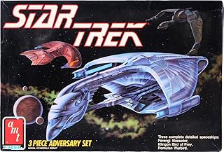 AMT/ERTL Star Trek 3 Piece Adversary Micro Ship Set Romulan Warbird, Ferengi Marauder, and Klingon Bird of Prey Model Kit