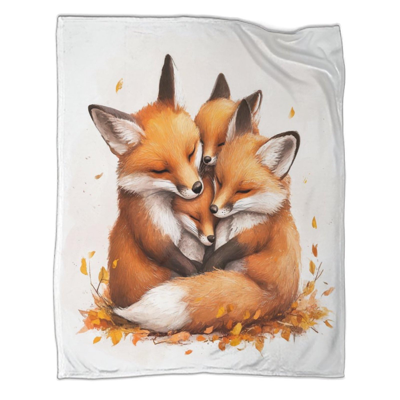 ZYGAOKDD Blanket 3D Print Fleece Blanket Fox Blanket Fuzzy Blankets And Throws for Kids Adults Travel/Gifts for Women Girls 70x80inch(180x200cm)