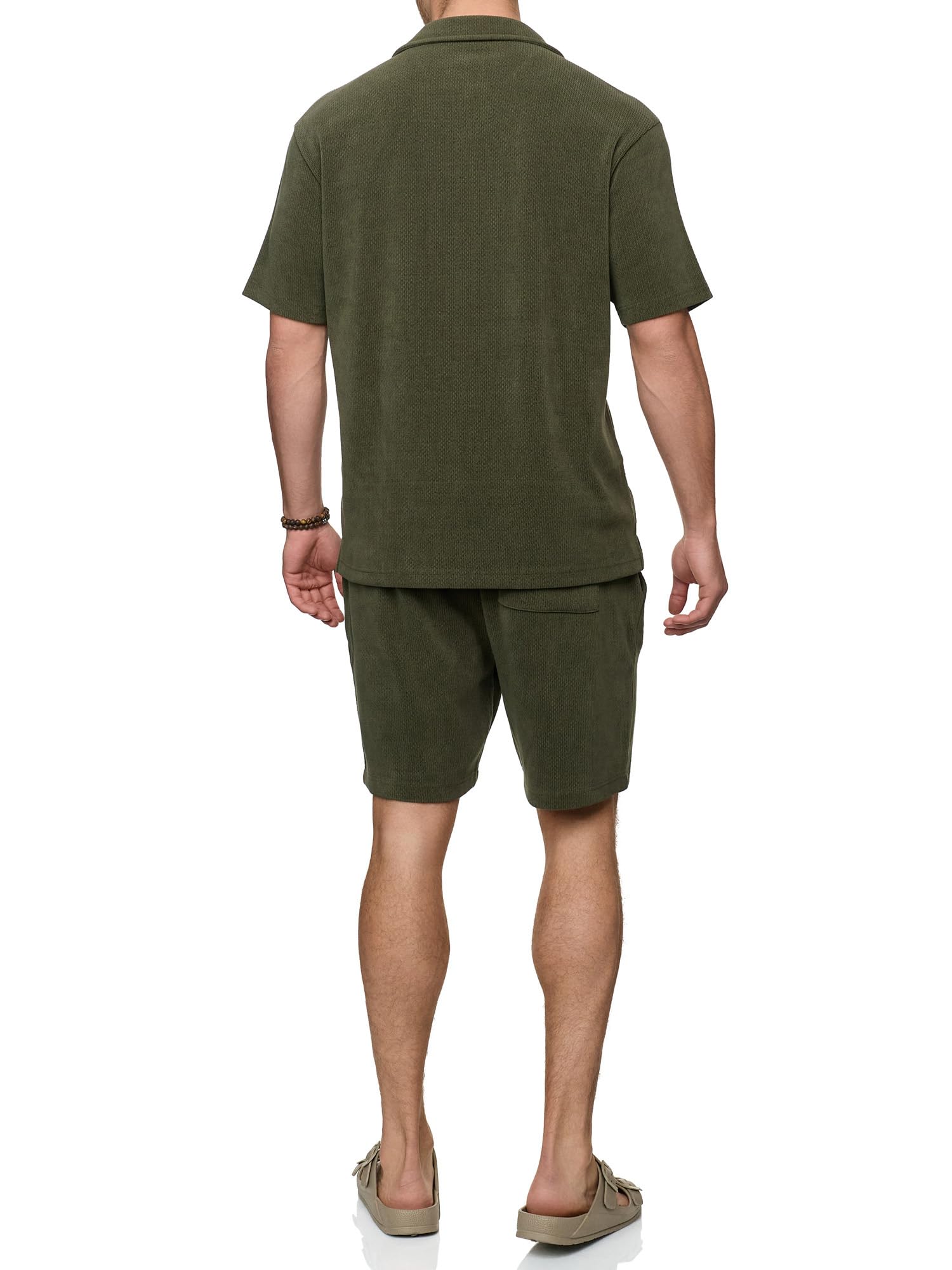 Indicode Herren INZandro Shorts & Shirt Set | Sweatshorts & T-Shirt Bundle aus Baumwollmischung