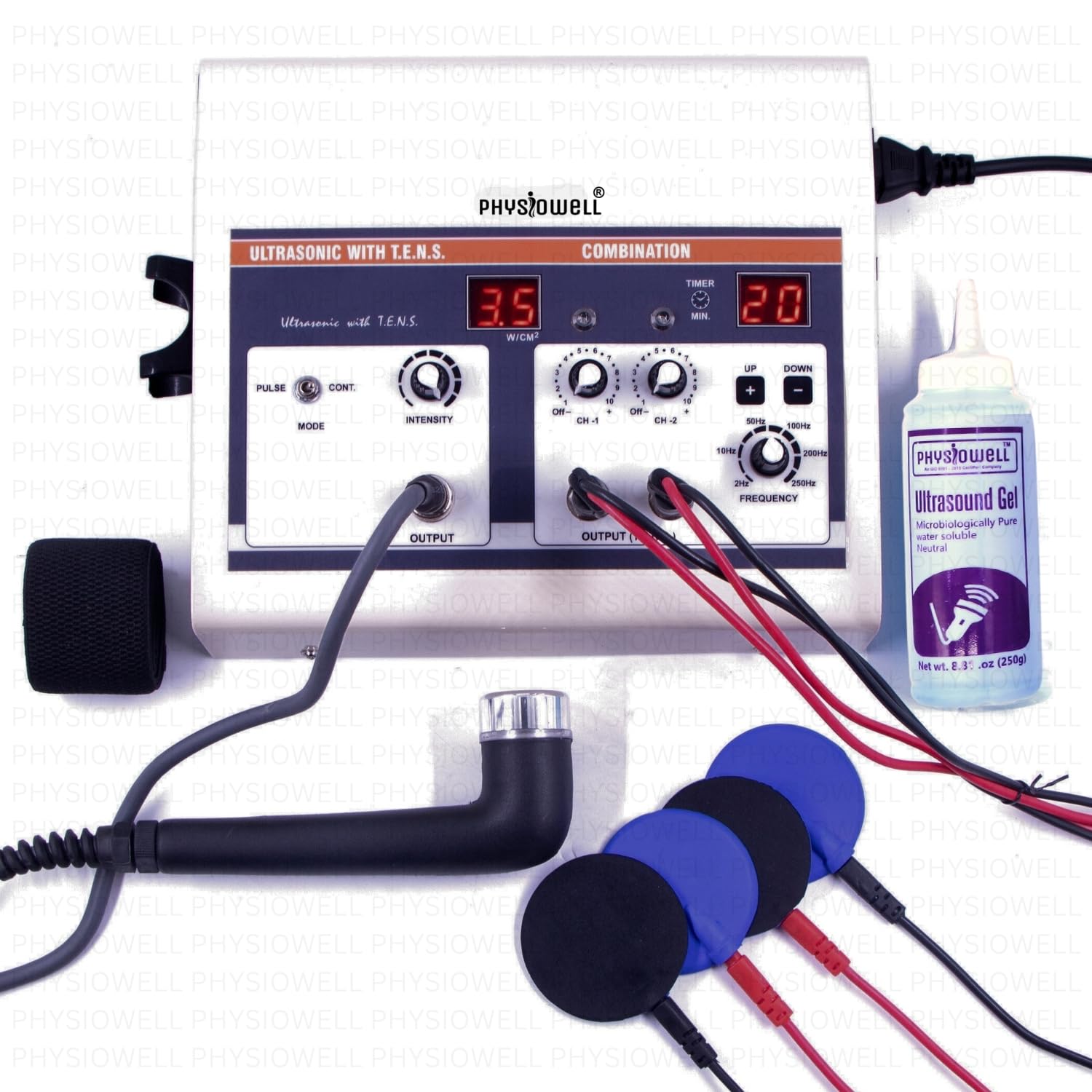 Physiowell Ultrasound Tens 2 Channel Physiotherapy Machine Electrotherapy Combo for All Pain Relief Device Physiotherapy Equipment (Electrode Pad)-picture-43
