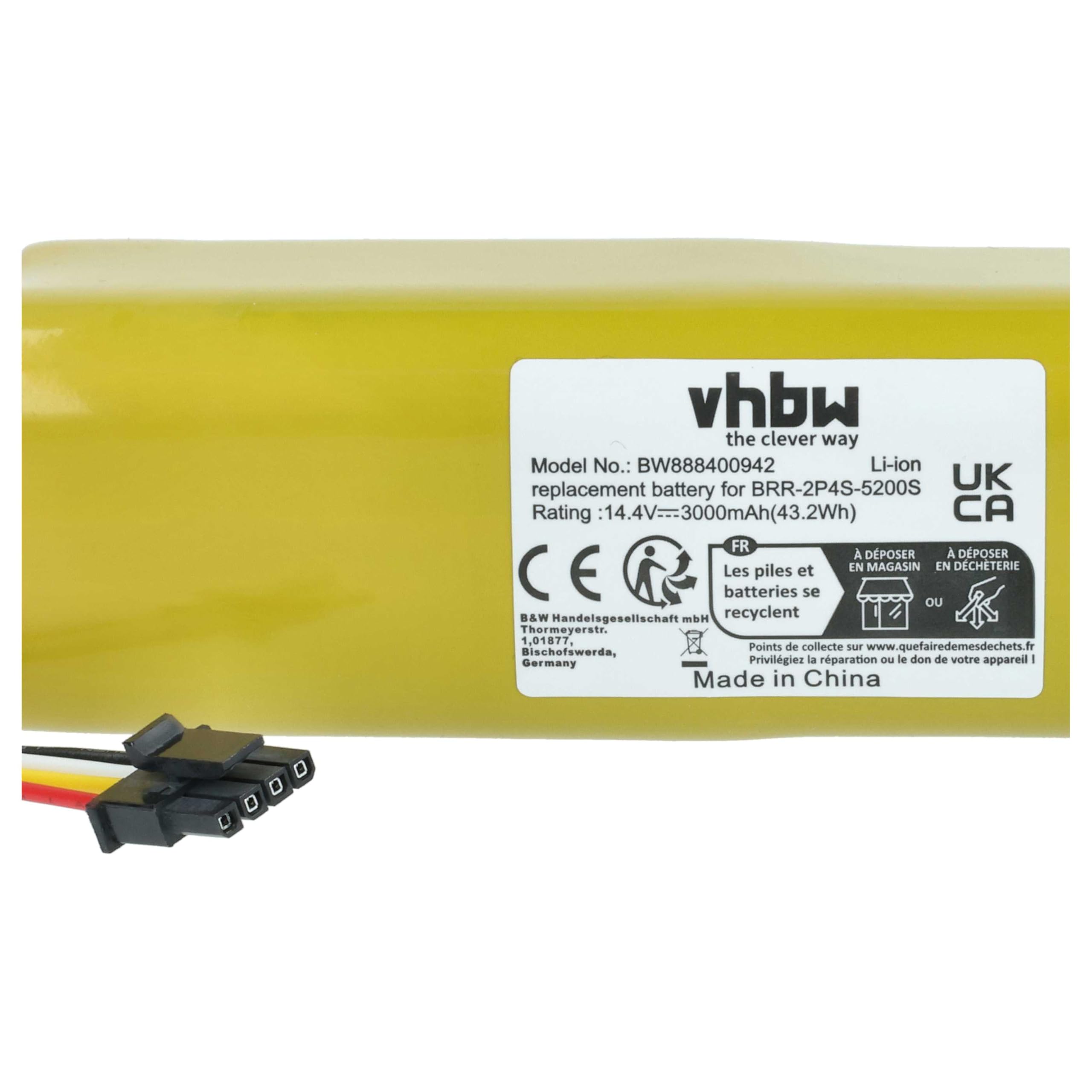 Vhbw Akku Für Dreame L20 Ultra Saugroboter – 2600 MAh, 14,4 V, Li-Ion, Kompatibel Mit MC1808, RL55L Uvm.