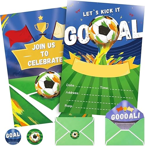 WERNNSAI Invitaciones de fiesta de fútbol disponible en Yaxa Colombia