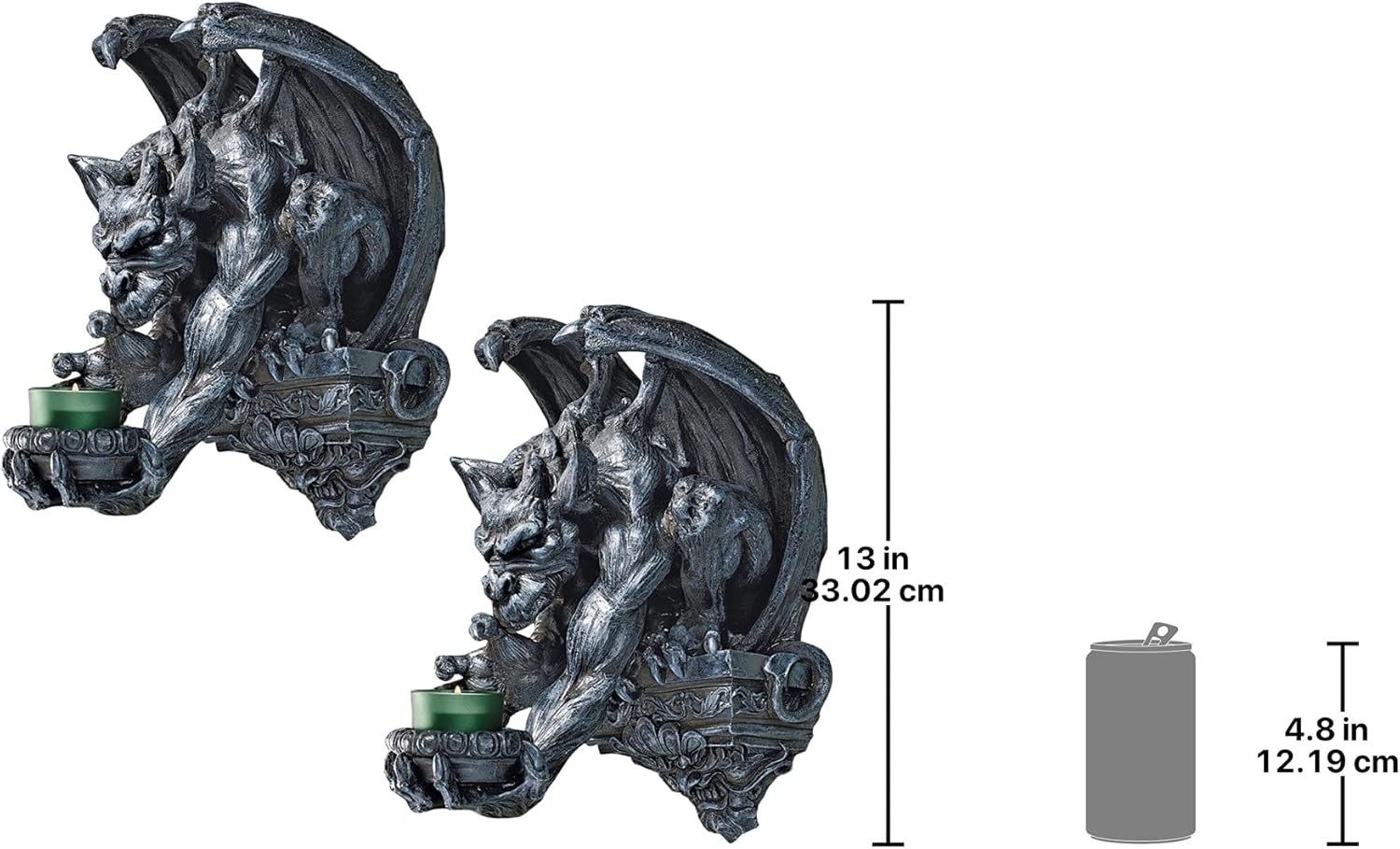 Design Toscano CL92958 Whitechapel Manor Gargoyle Wall Sconce (Set of 2)