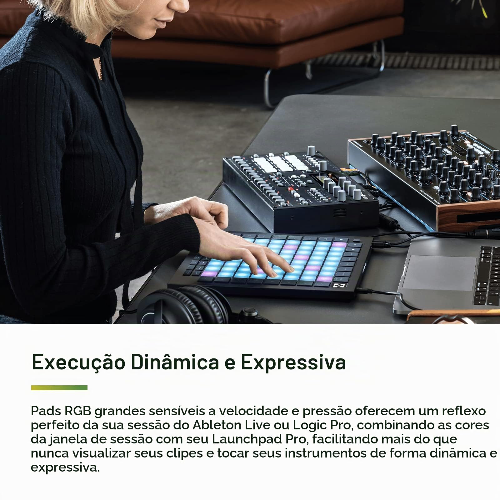 Controlador Novation Launchpad Pro MK3 para Ableton Live, preto