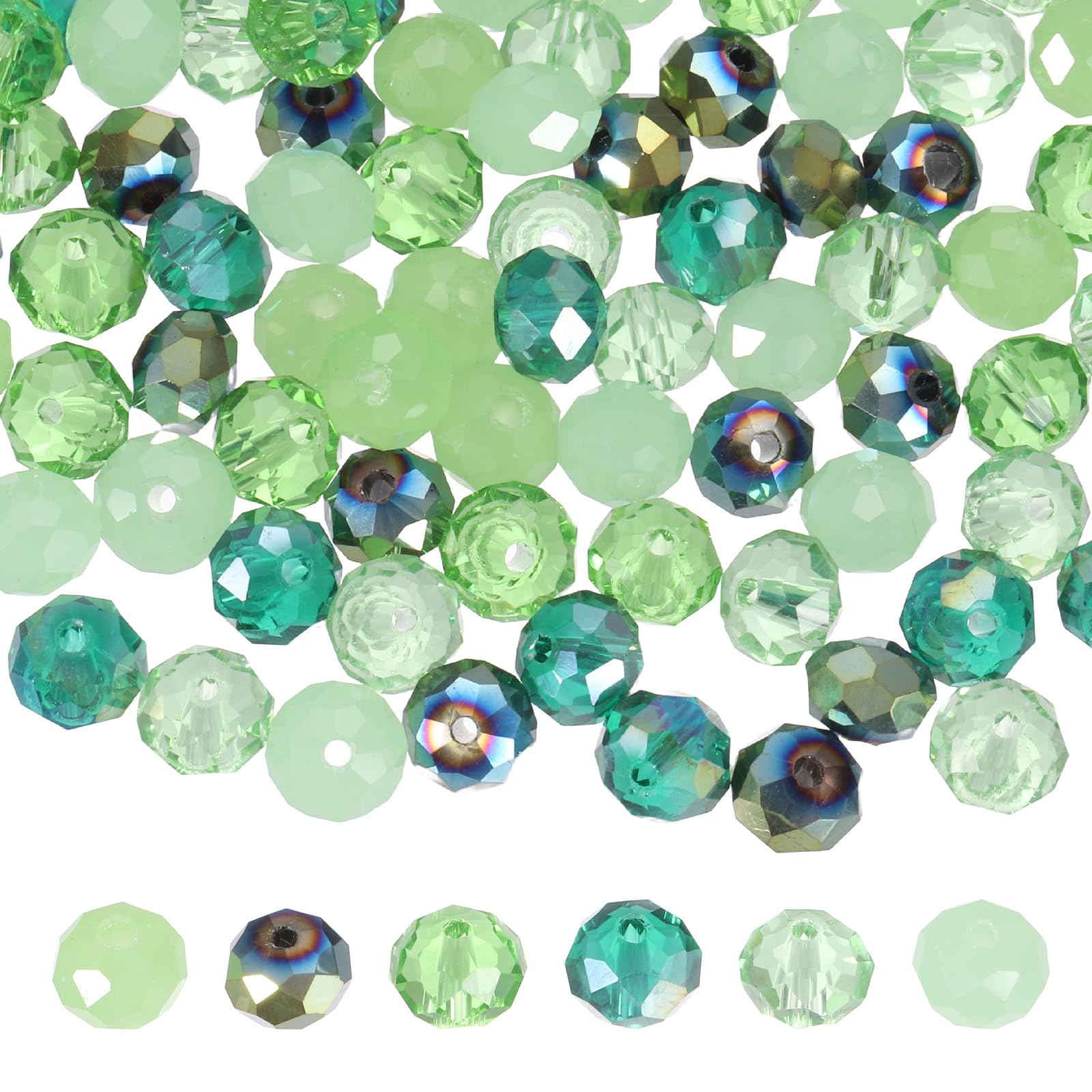 Perles rondelles à facettes vertes pour créer vos bracelets d'été et colliers bohèmes