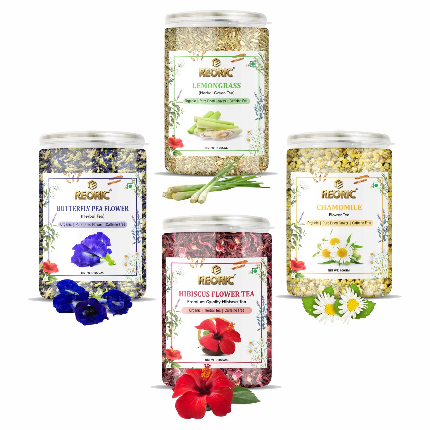 See full amazon price history chart for REORIC Organic Herbal Tea Combo Pack- Hibiscus Flower Tea, Butterfly Pea Flower Tea, Chamomile Flower Tea, Lemongrass Tea - 400g (4 x 100g Each)| Caffeine Free | Antioxidant | Sleep Tea, Stress Relief REORIC Organic Herbal Tea Combo Pack- Hibiscus Flower Tea, Butterfly Pea Flower Tea, Chamomile Flower Tea, Lemongrass Tea - 400g (4 x 100g Each)| Caffeine Free | Antioxidant | Sleep Tea, Stress Relief (B0BD1PL4ZH) Amazon Price History, Amazon Price Tracker