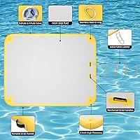 Vista 4 de Plataforma flotante inflable de 6 pies/8 pies/10 pies/12 pies, almohadilla de agua inflable para adultos, tapete flotante de aire para múltiples