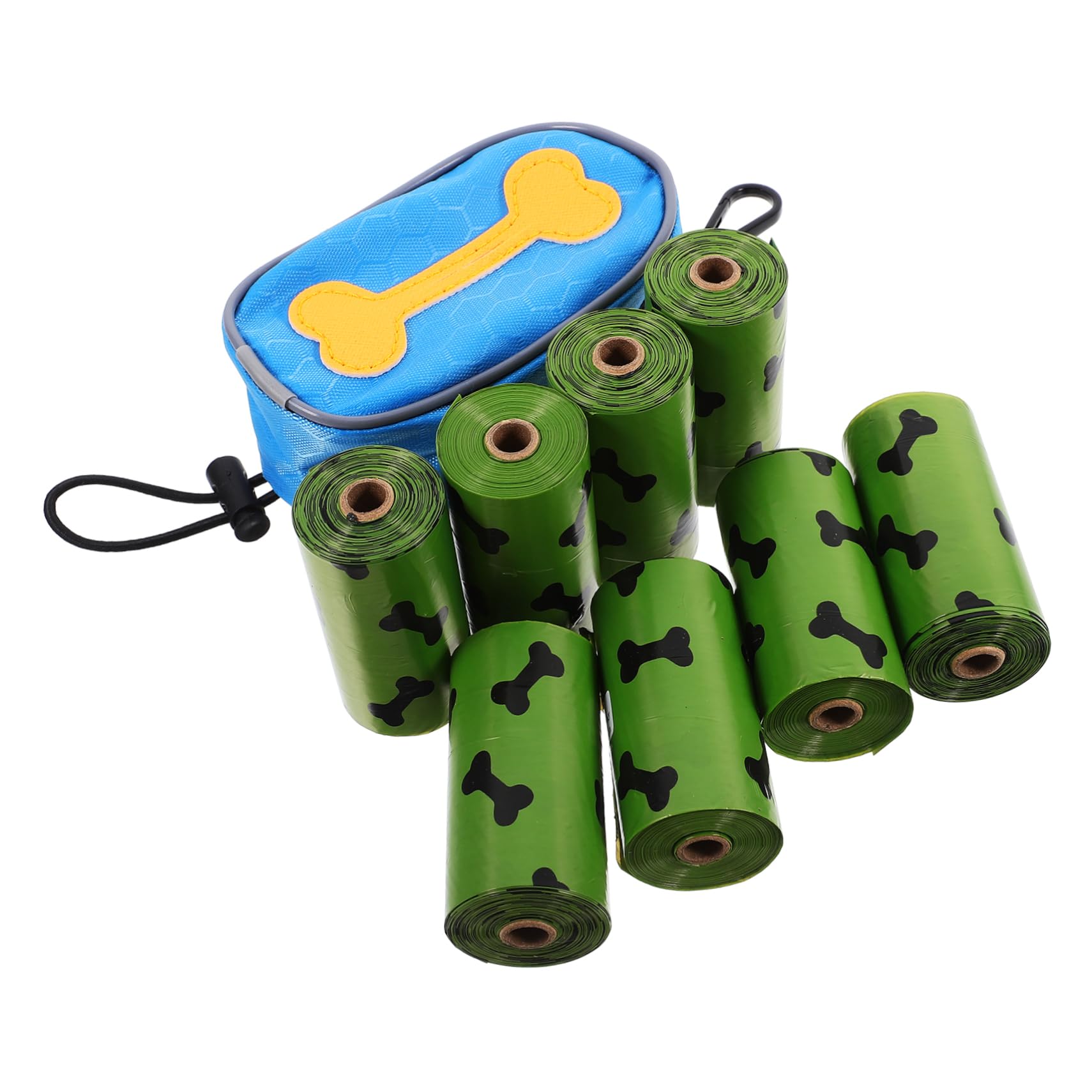 Hemobllo Dispensador de Bolsas para Excrementos Caninos, Bolsa Oxford con Cremallera y 8 Rollos Desechables para Residuos Caninos durante Caminatas