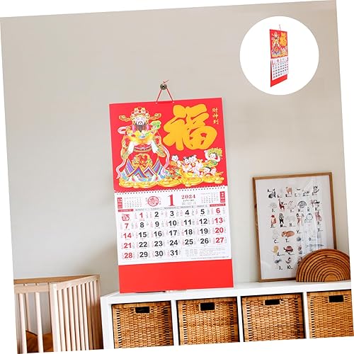 Miniatura 3 de Calendario chino 2024 2024 Calendario de pared chino Año del Dragón Calendario mensual para Año Nuevo, decoración de oficina en casa, calendario
