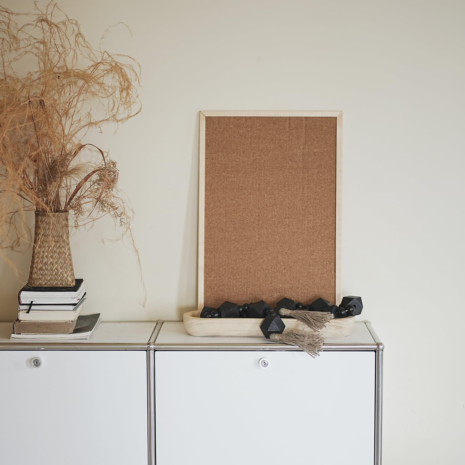 Guirnalda de cuentas de madera extra grande con cuentas geométricas de madera de 2 pulgadas de diámetro, guirnalda de cuentas de madera con borlas, cuentas decorativas para decoración de