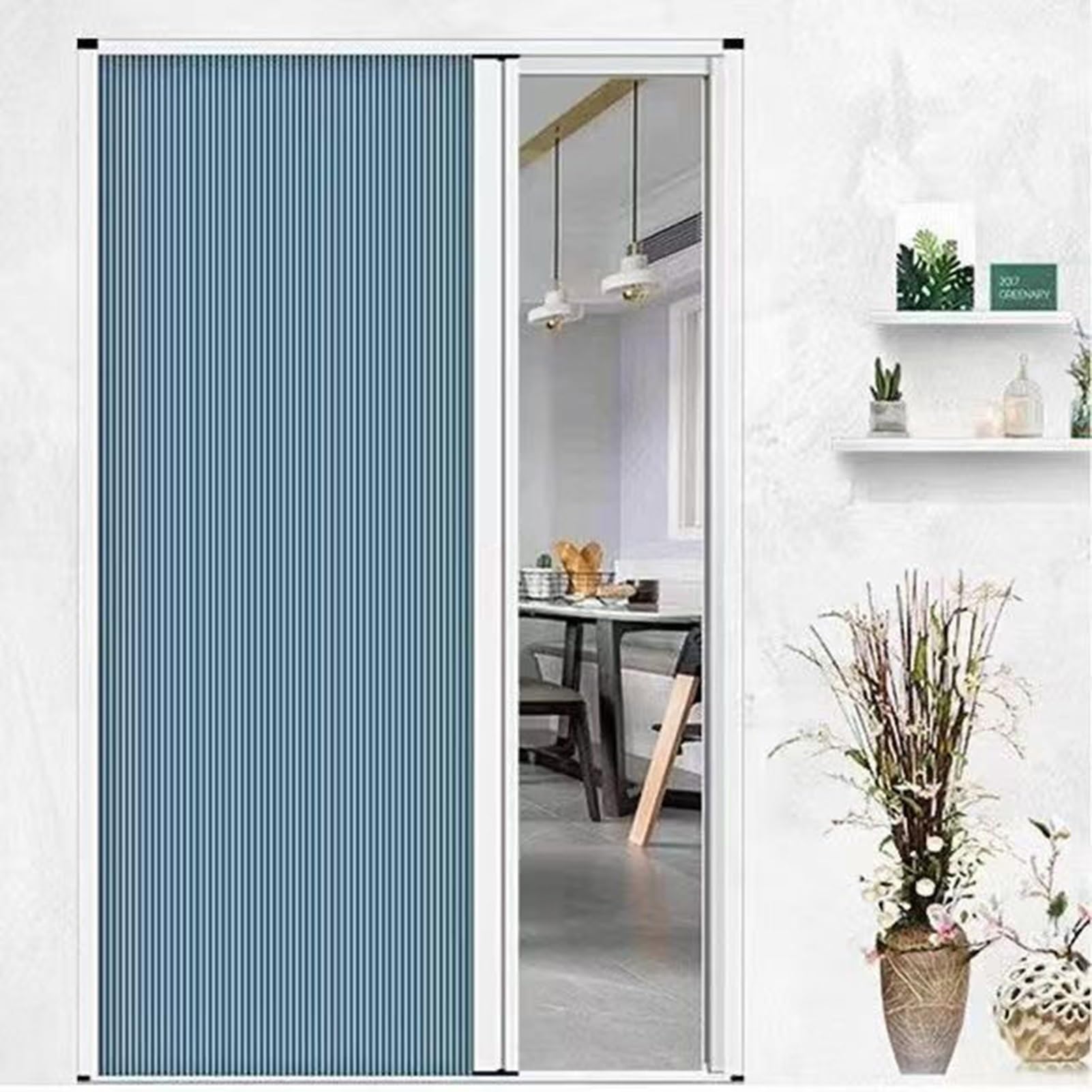 Puertas Correderas Personalizada, Puerta Corrediza Plegable Retráctil, Puerta Corrediza Plegable Multiusos para Armario para Cocina, Despensa, Ducha Y Puerta