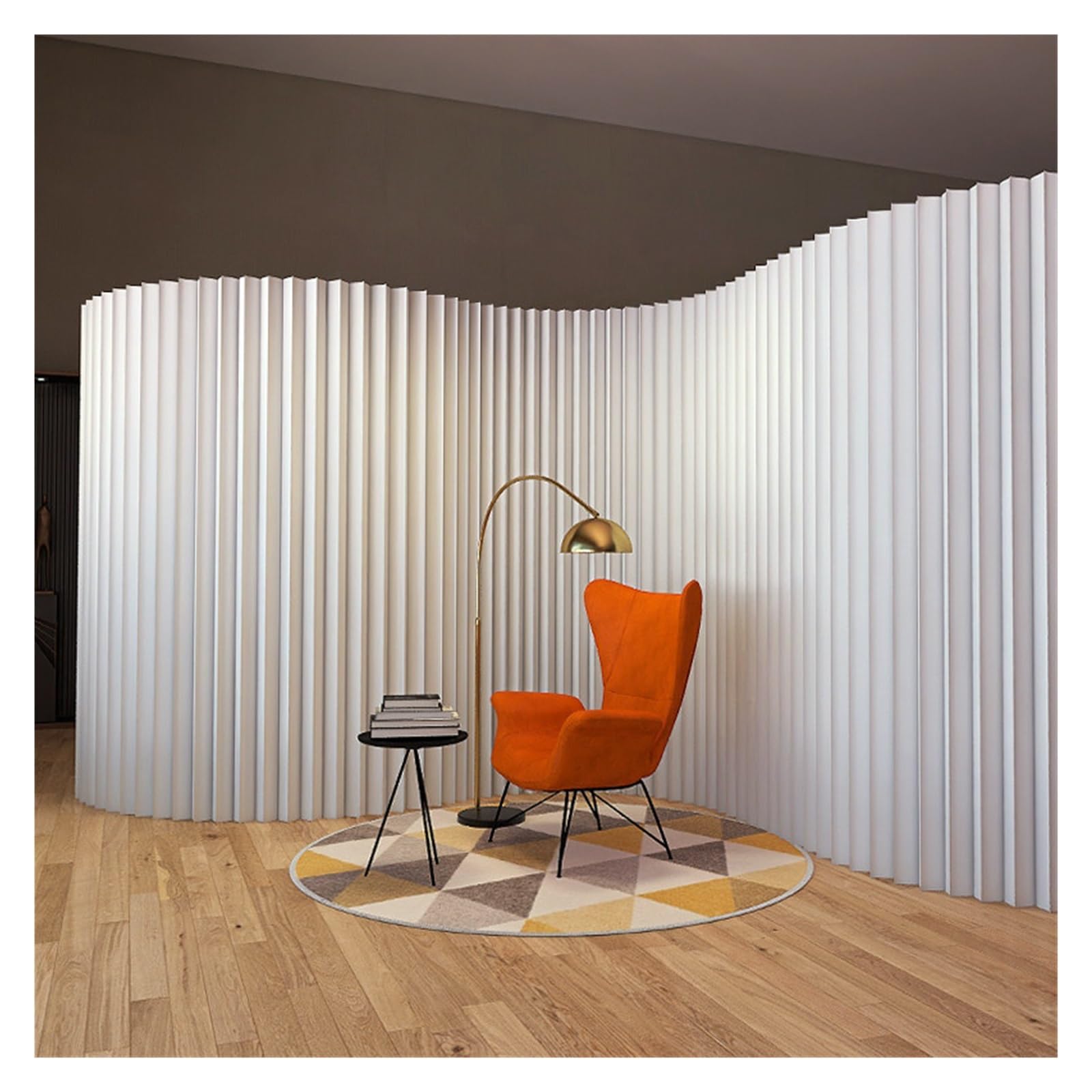 Cloison amovible intérieur en papier rétractable pour structurer les espaces