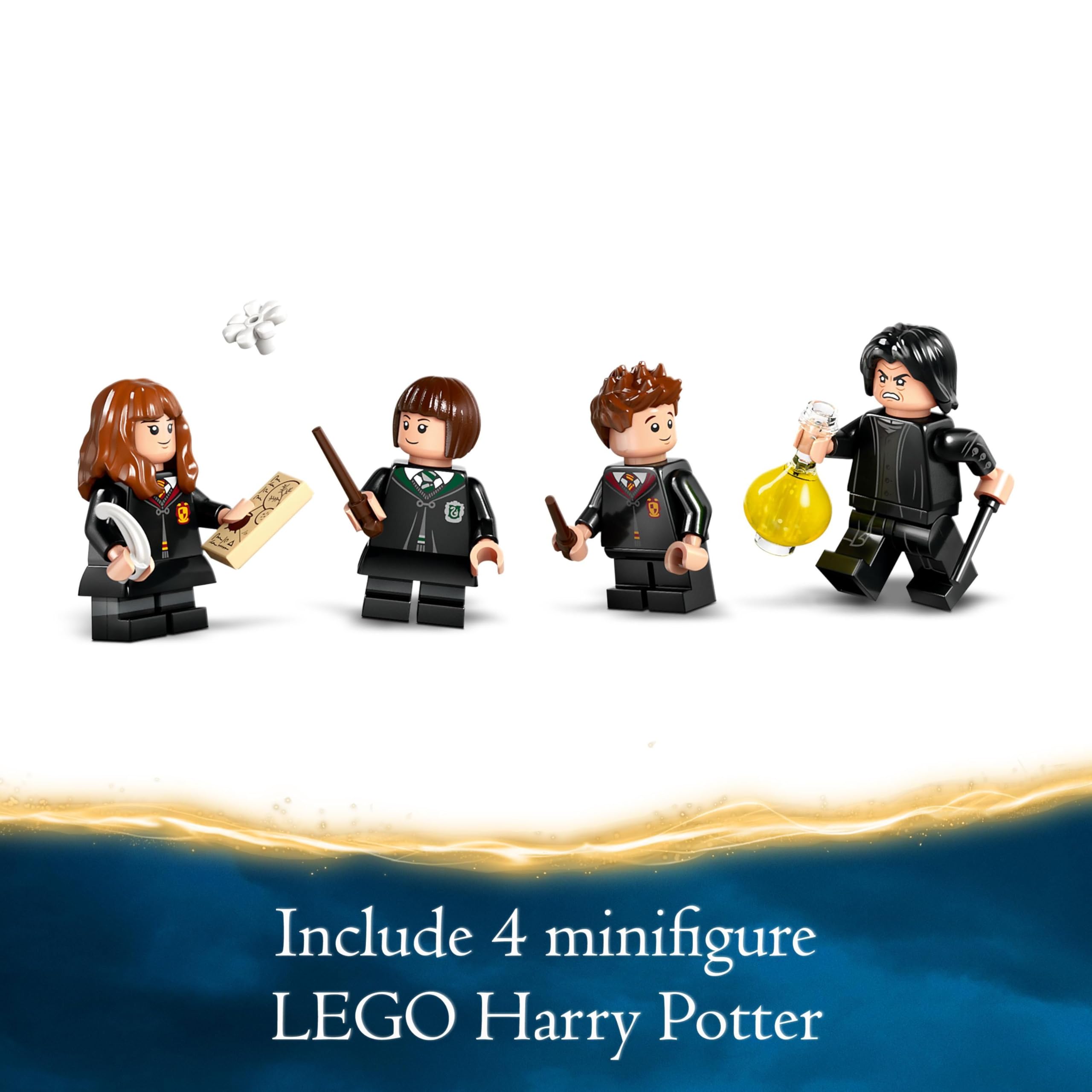 LEGO Harry Potter Castello di Hogwarts: Lezione di Pozioni, Aula Giocattolo da Costruire per Corso di Magia, Giochi per Bambini e Bambine da 8 Anni con 4 Minifigure, Idea Regalo da Collezione 76431