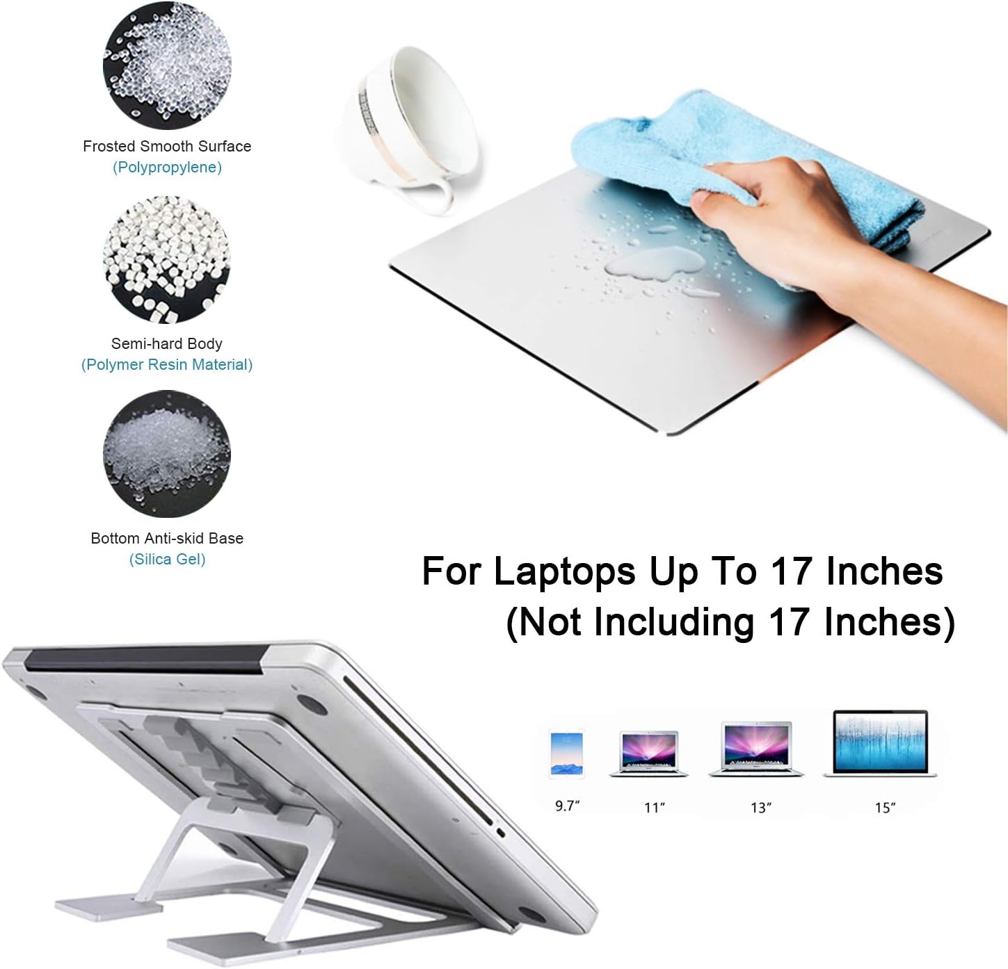 Fеаturеd Prоduсt Adjustable Laptop Stand,Ventilated Portable Ergonomic Notebook Riser for Desk,Multi-Angle Adjustable Portable Anti-Slip Mount for MacBook, Surface Laptop, Notebook, 10-17 Tablet (Silver Mouse Mat) Bеѕt Rеvіеw Adjustable Laptop Stand,Ventilated Portable Ergonomic Notebook Riser for Desk,Multi-Angle Adjustable Portable Anti-Slip Mount for MacBook, Surface Laptop, Notebook, 10-17 Tablet (Silver Mouse Mat)