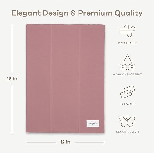 Miniatura 3 de Comfy Cubs Juego de 6 paños para eructos para bebés, grandes, 6 capas, ultra absorbentes, 100% algodón para escupir, babear y ensuciar, suaves,