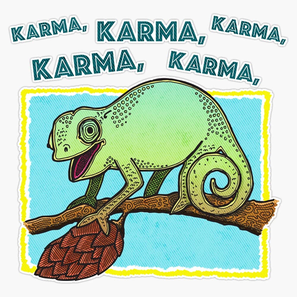 EB StoreKarma Chameleon Vinyl Waterproof Sticker Decal Car Laptop Wall Window Bumper Sticker 5"