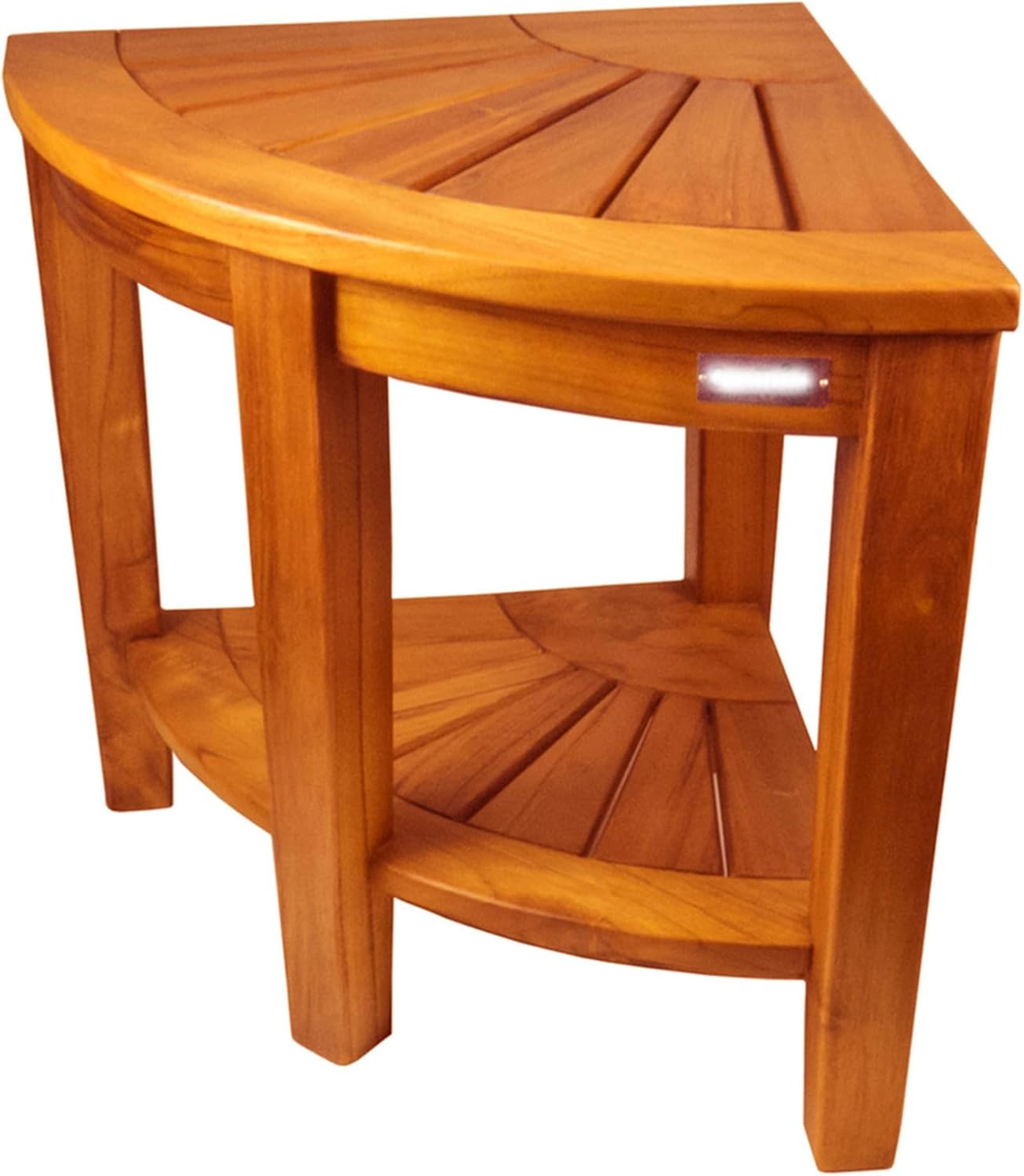 Shower & Spa Corner SeatOiled Finish, Teak Shower Bench 19