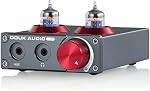 Douk Audio T4 PRO Préamplificateur à vaporisateur de phosphore, MM Préamplificateur à platine, GE5654 Amplificateur d'écoute Hi-Fi pour home Theater/Record Player/Stereo Amplifier/Présentateur actif