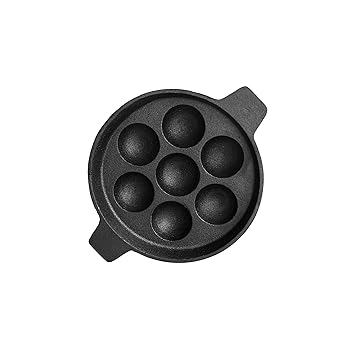 MACclite IRONIUM Cast Iron Pre-Seasoned Round Panniyarkal 07 Pits.