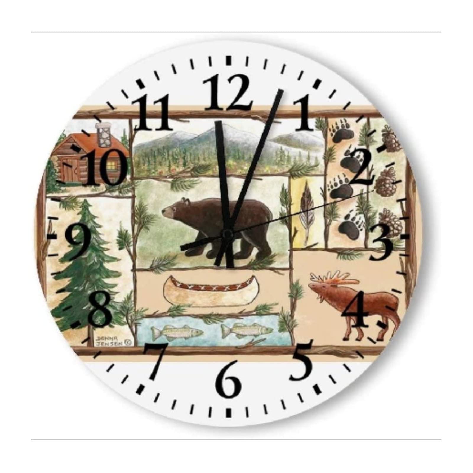 Horloge murale silencieuse sans tic-tac de 25cm pour école et cuisine