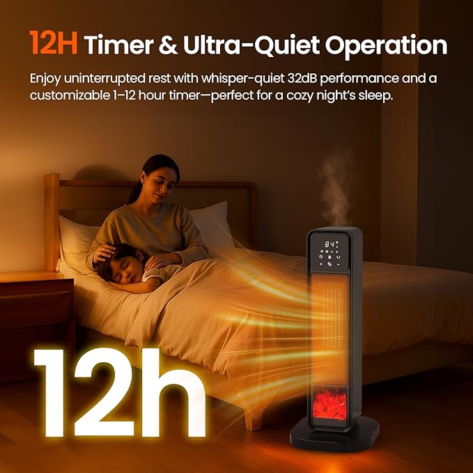 Calefactor Eléctrico Portátil Cerámico PTC 1500W miniatura 6