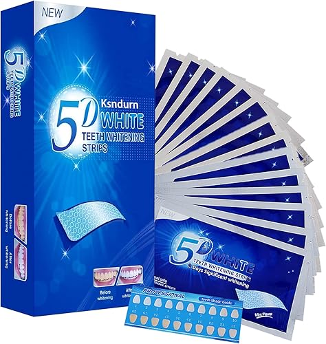 Ksndurn - Tira de blanqueamiento de dientes, 7 piezas de tiras blanqueadoras dentales, 3 días de blanqueamiento significativo, eliminación de
